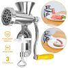 Manual Meat Grinder Heavy Duty Hand Operated Mincer Sausage Maker Machine Noodle Maker