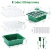 10Pcs Seed Starter Tray Kit Reusable Overall 120Cells Seeding Propagator Station