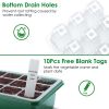 10Pcs Seed Starter Tray Kit Reusable Overall 120Cells Seeding Propagator Station