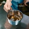 S362 picnic portable snow pull bowl steamer lattice steam drawer outdoor camping picnic stainless steel small dumpling steamer