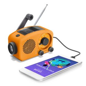 Mentor Weather Radio With Emergency Flashlight (Color: Orange)